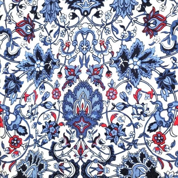 Max Studio Floral Fold-Over Maxi Skirt Size L White Multi Boho Casual Stretchy - Picture 6 of 10